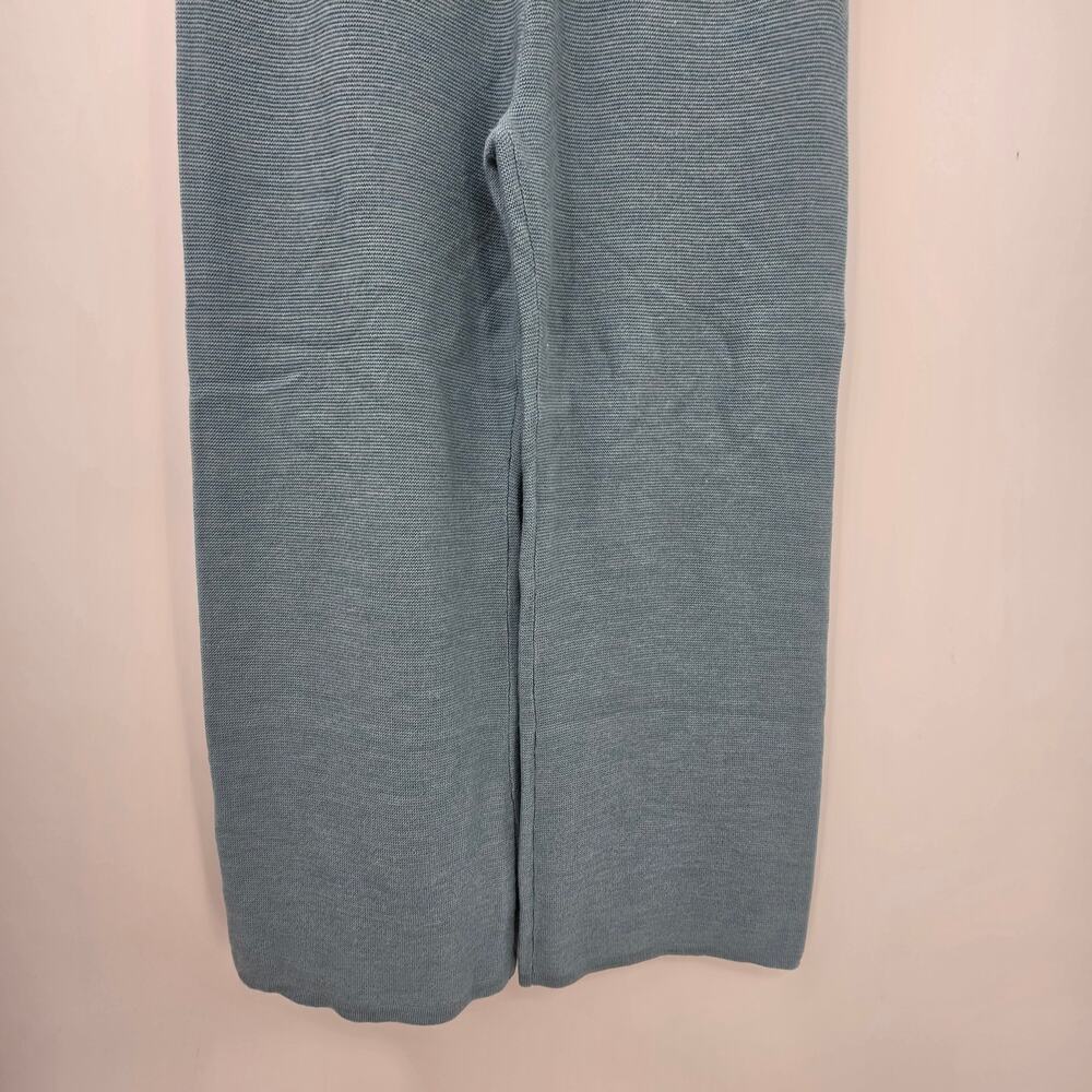 The Reset R Label Teal Wide Leg 100% Wool Pants Size Small - Picture 5 of 10